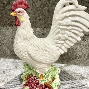 Vintage Modern Farmhouse Large Ceramic Rooster